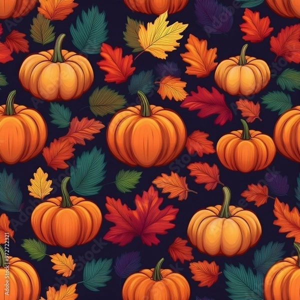 Obraz halloween pumpkins background