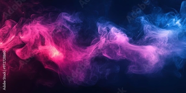 Fototapeta Colorful smoke Abstract Background with Soft Haze Effect, pink blue smoke