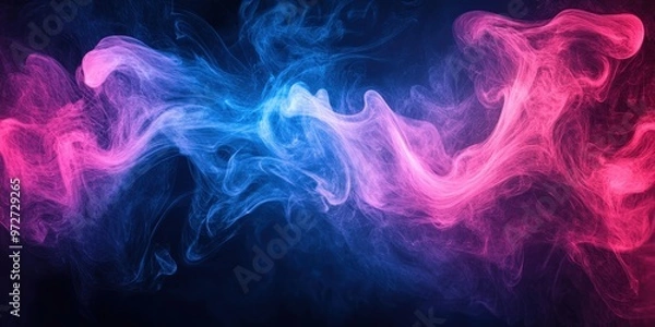 Fototapeta Colorful smoke Abstract Background with Soft Haze Effect, pink blue smoke