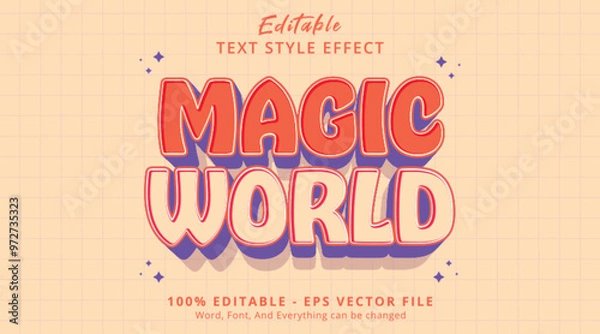 Obraz Magic World Editable Text Effect