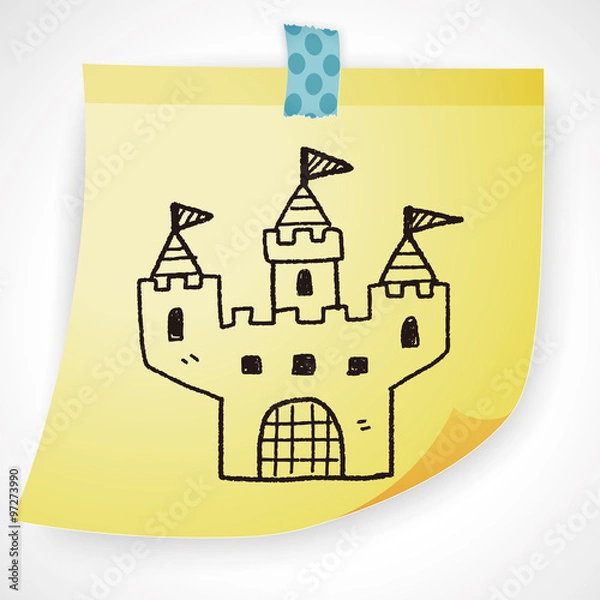 Obraz castle doodle