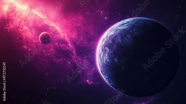 Fototapeta Space Gradient Text Effect