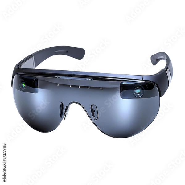 Fototapeta Modern smart glasses featuring a sleek design, advanced technology, and integrated camera for innovative experiences.
