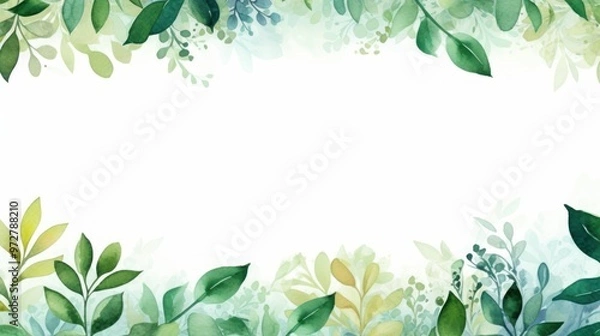 Obraz Spring leaves copy space background