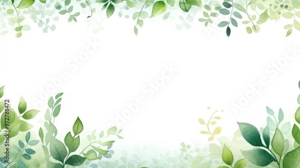 Obraz Spring leaves copy space background