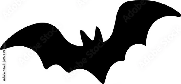 Fototapeta Minimalist bat silhouette design for icon