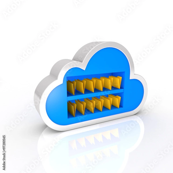 Fototapeta Cloud computing concept