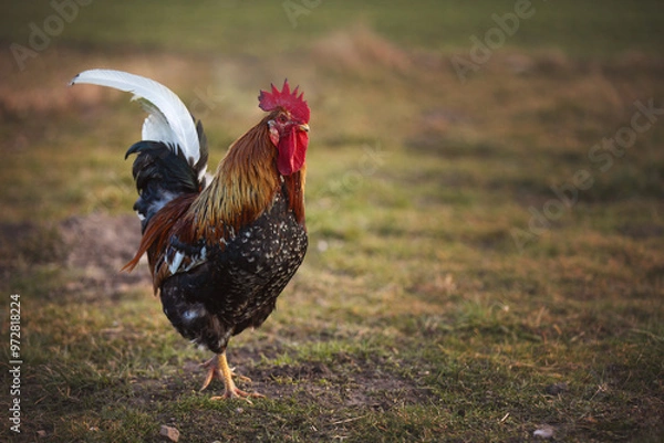 Obraz rooster on the farm