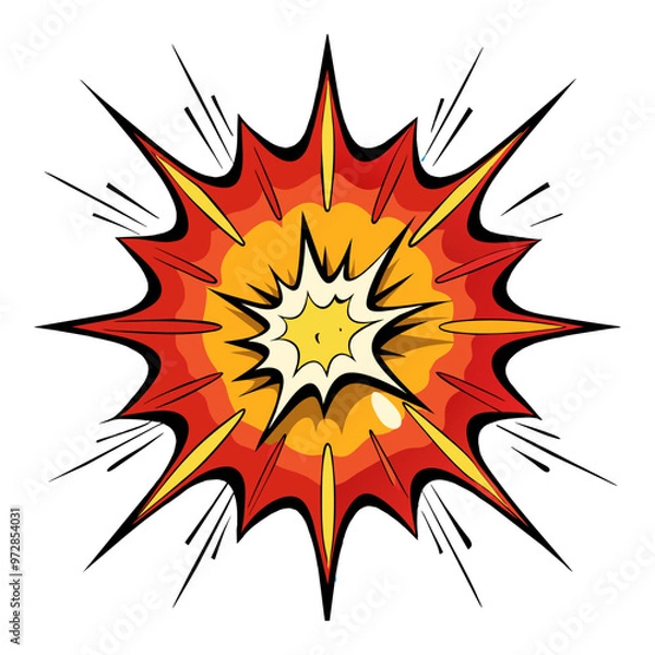 Fototapeta Vibrant Comic Explosion Illustration