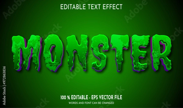 Obraz monster editable text effect