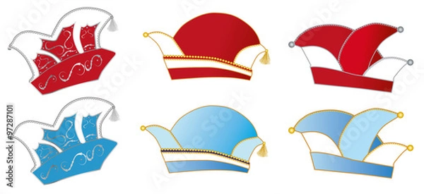 Fototapeta Freigestellte Narrenkappen