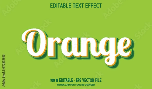 Obraz orange editable text effect