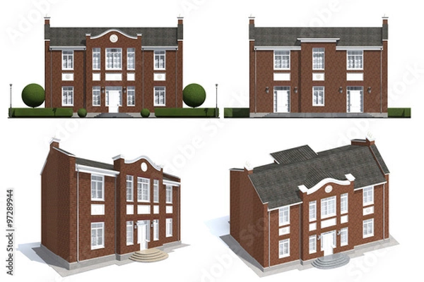 Obraz Pretty stone cottage project