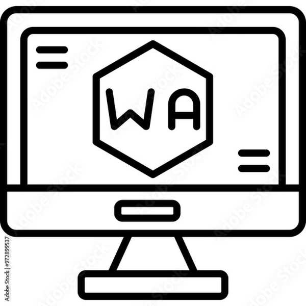 Fototapeta WebAssembly Icon