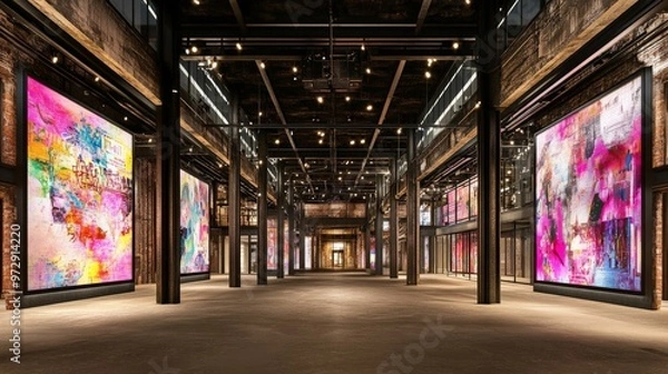 Fototapeta Modern Art Gallery Display.