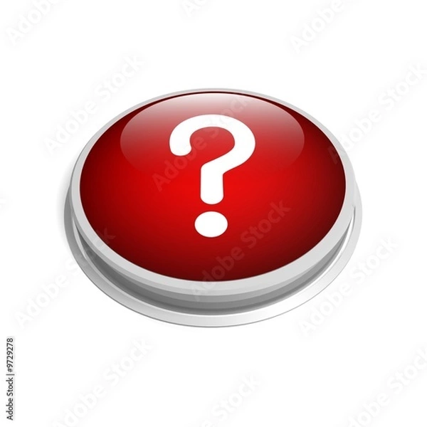 Obraz 3d question mark button