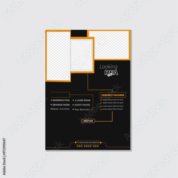 Obraz Real estate flyer poster design