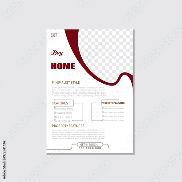 Obraz Real estate flyer poster design