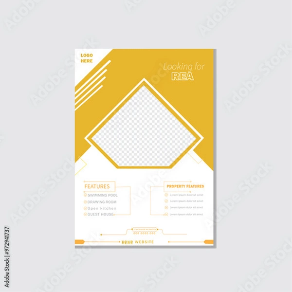 Obraz Real estate flyer poster design