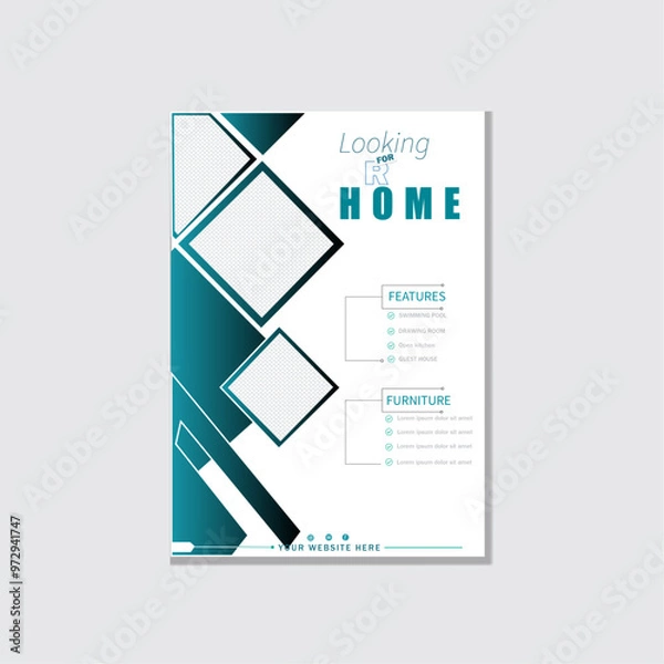 Obraz Real estate flyer poster design