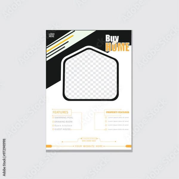 Obraz Real estate flyer poster design