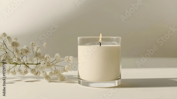 Obraz Scented candle glass mockup design