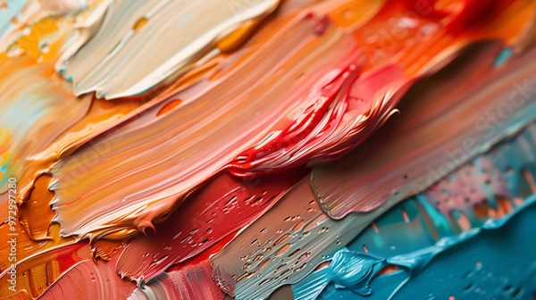 Fototapeta Abstract colorful background  Detailed Digital Artwork with Soft Lighting