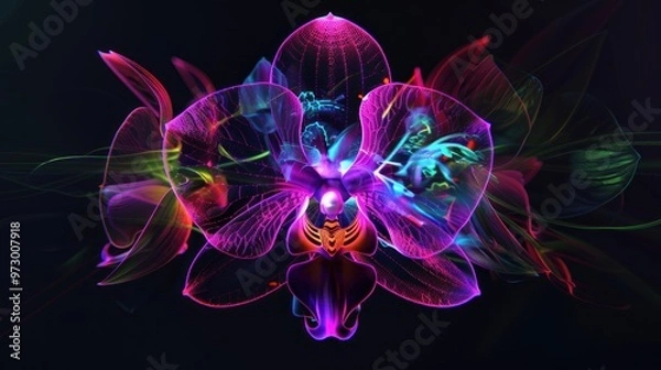 Obraz Neon Orchid Bloom