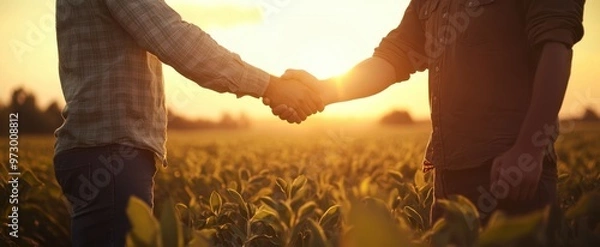 Obraz The Handshake at Sunset