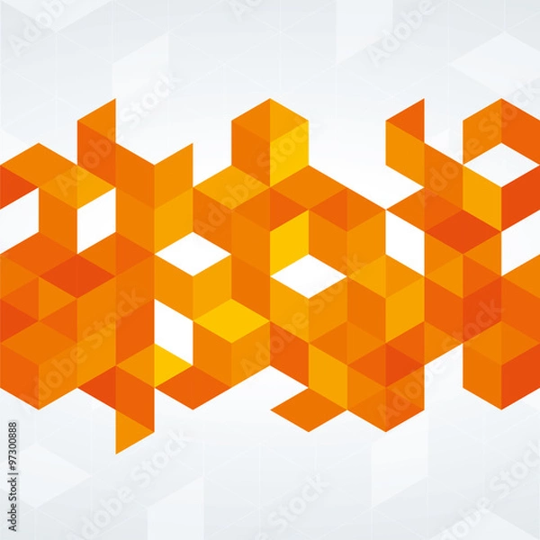 Obraz Orange Abstract Geometric Baackground
