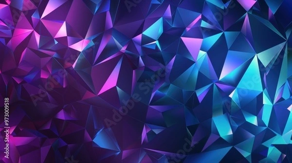 Obraz Abstract Geometric Background with Vibrant Blue and Purple Hues