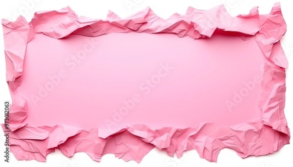 Obraz pink paper with ripped edge