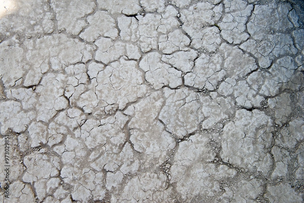 Obraz close up of cracked desert ground texture