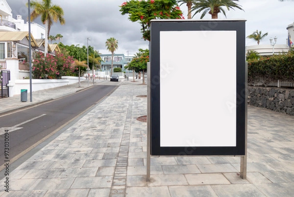 Obraz Blank billboard mock up in a bus stop