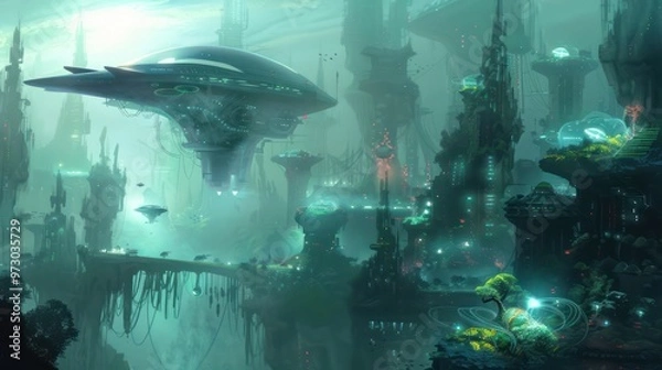 Obraz Futuristic Cityscape