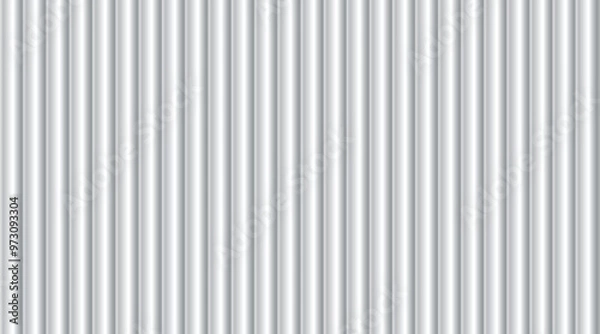 Obraz White abstract background with cylinder curve pattern or vertical. Vector Illustration