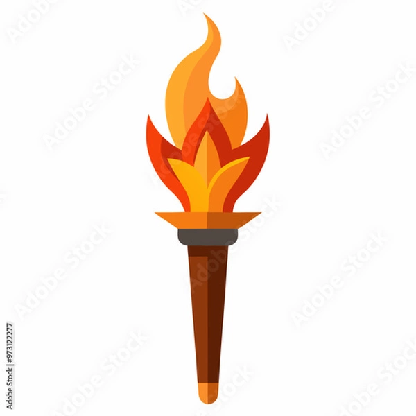Fototapeta a fire torch vector Illustration