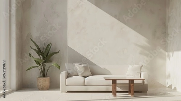 Fototapeta Minimalist Living Room Interior Design