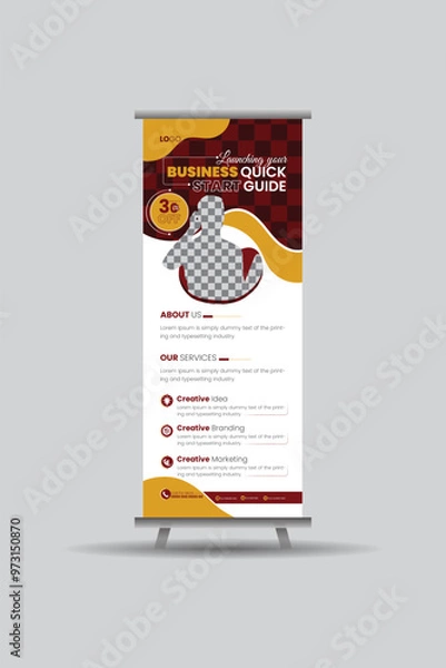 Obraz Modern Creative Roll Up Banner Design Templete.