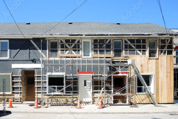Obraz Work in progress, installing siding