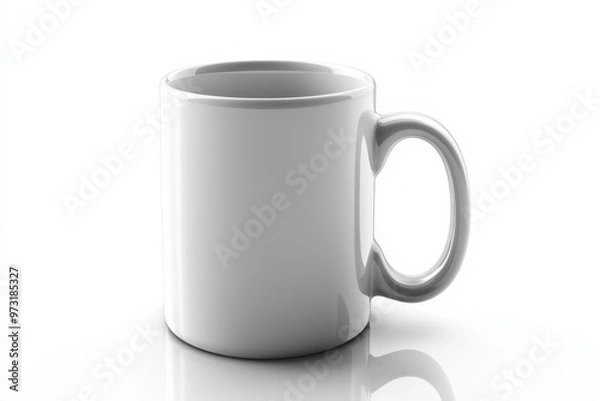 Fototapeta Coffee Mug Mockup on Isolated Background created with Generative AI