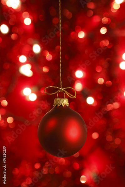 Obraz Christmas Ball on Gold String