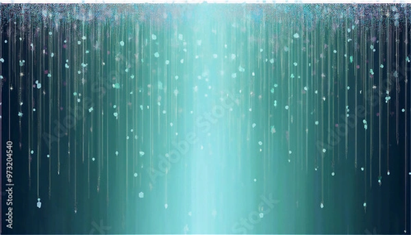 Fototapeta 淡いグレーやブルーの無地背景に、微かな霧雨が降り注ぐようなドット状のエフェクトが感じられるデザイン。幻想的で柔らかな印象を持つ