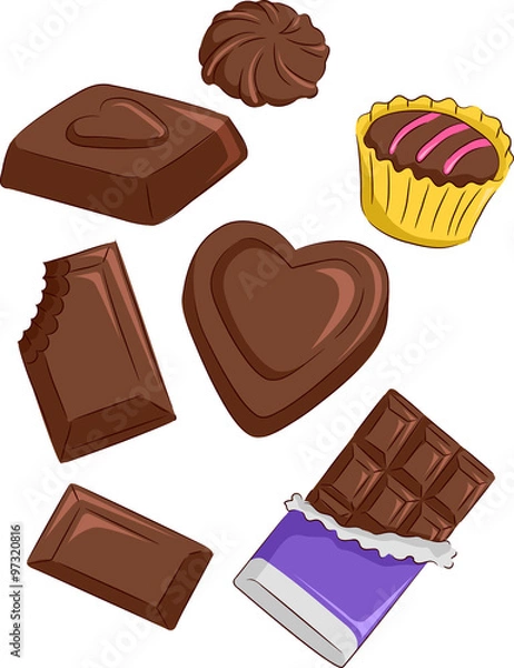 Fototapeta Chocolate Design Elements