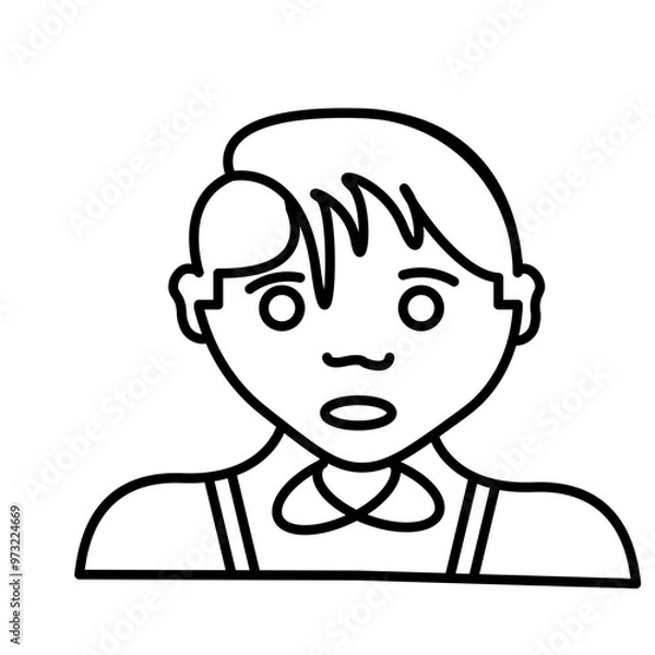 Obraz Face Vector Line Icon Design