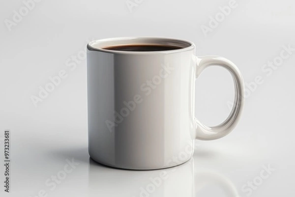Fototapeta Coffee Mug Mockup on Isolated Background created with Generative AI