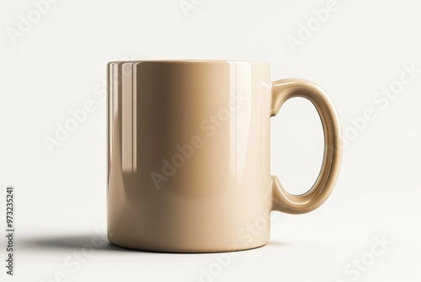 Fototapeta Coffee Mug Mockup on Isolated Background created with Generative AI