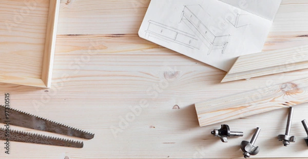 Fototapeta cabinetmaking with cutter