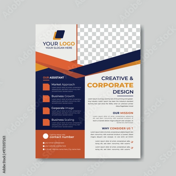 Fototapeta Clean and Modern Flyer Template