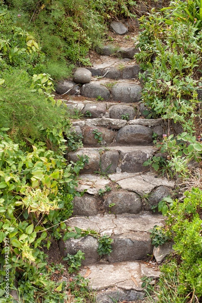 Fototapeta Stone Garden Steps